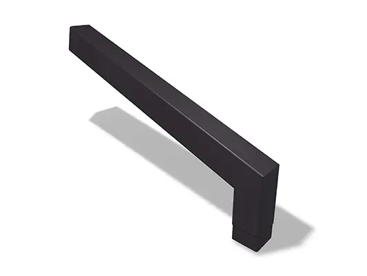 PREFA square downpipe elbow 72° (long), available in sizes 80 and 100 mm, with dimensions of 1,000 x 196 mm (visible).