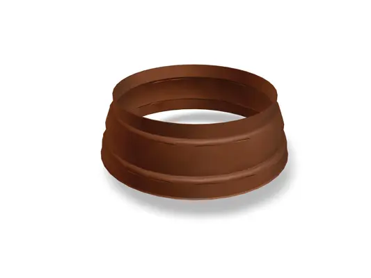 PREFA reinforced downpipe cap, brown, 60/115, 80/115, 100/115, 100/150, 120/150 mm, precisely fitting junction for downpipe installation